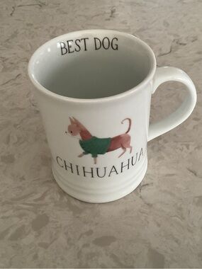 Fringe Julianna Swaney Best Dog, Chihuahua Wearing a Green Coat Coffee/Tea Mug
